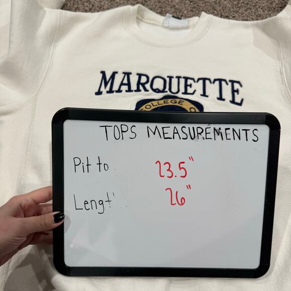 VTG 90s Mens LEE Marquette University Eagles Nursing Reverse Weave Crewneck Sz L - Picture 7 of 7